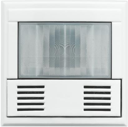 Датчик за присъствие PIR+US, 105°, обхват 5m @ h=1.2m, с ключ, изисква неутрала, 2 мод. цвят бял Axolute Bticino