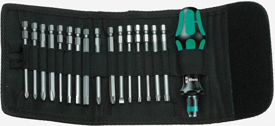 Комплект отвертки, 1x ръкохватка и 16х остриета, Kraftform Kompakt 60 Wera