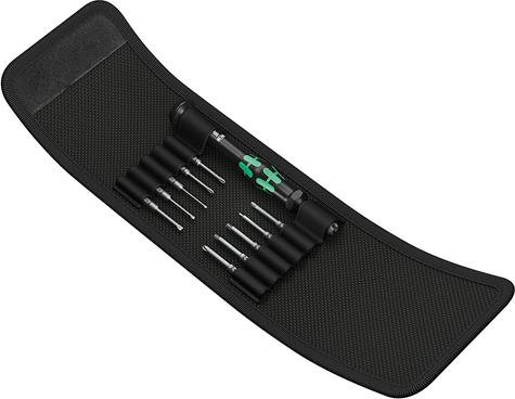 Комплект ръкохватка с остриета, 3x шлиц, 3x PH, 2x TX, и 2x Hex, Universal 10 Kraftform Micro Wera