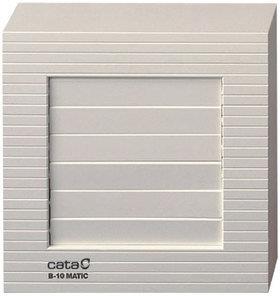 Вентилатор B12 MATIC ф120мм, цвят Бял, квадрат 190м3/ч, 20W, 43dB с автоматична клапа CATA