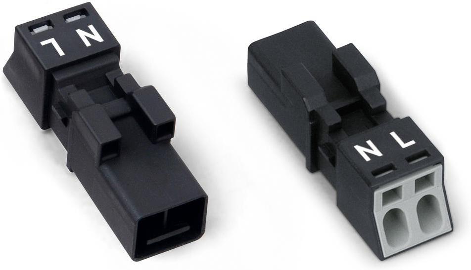 Щекер 2P 1,50 mm2 черен WINSTA® MINI Wago