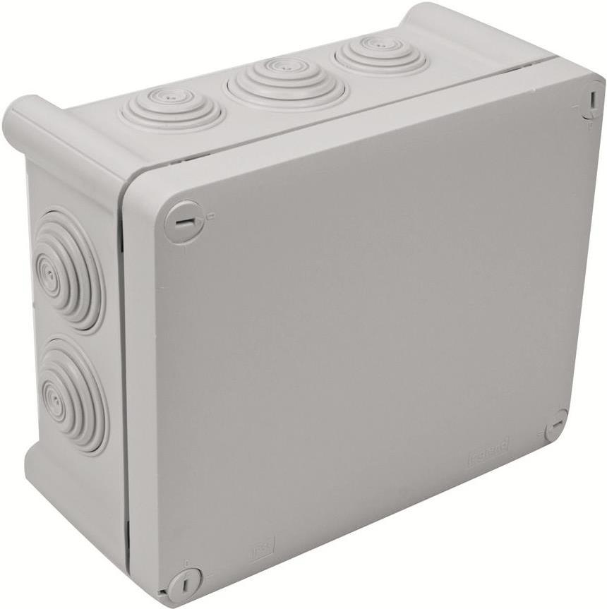 Разклонителна кутия открит монтаж 180x140x86мм IP55 цвят Сив Plexo Legrand