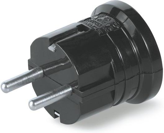 Щепсел черен Шуко 2P+E 16A ІP20 UV GW750 градуса серия UNEL Scame