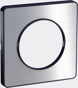 Рамка 1х Драскан алуминий с кант антрацит Odace Touch SE /до изчерпване/