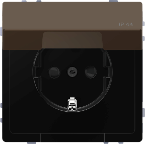 Механизъм контакт шуко с лицев панел IP44 цвят Мока System Design Merten SE /до изчерпване/