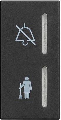 Светлинен индикатор почисти/не безпокой 1 мод. цвят Черен Classia Bticino/до изчерпване/