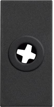 Празен модул с отвор ф9,5мм 1 мод. цвят Черен Classia Bticino