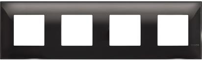 Рамка 2+2+2+2 мод. цвят Черен гланц (Black) Classia Bticino /блистер/