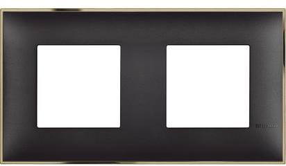 Рамка 2+2 мод. цвят Черен със злато (Black gold) Classia Bticino /блистер/