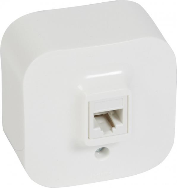 Розетка RJ11 IP21 открит монтаж цвят Бял Forix Legrand