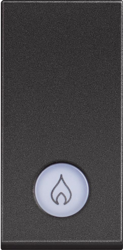 Еднополюсен ключ с LED индикация и символ отопление 1 мод. 16A цвят Черен /блистер/ Classia Bticino