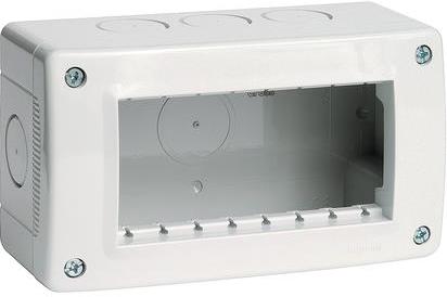 Конзола за открит монтаж без капак IP40 4 мод. цвят Светлосив Classia Bticino