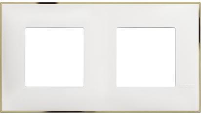 Рамка 2+2 мод. цвят Бял със злато (White gold) Classia Bticino /блистер/