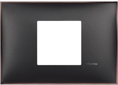 Рамка ЧЕРЕН с НИКЕЛ 2 мод. ИТАЛИАНСКИ СТАНДАРТ за монтаж върху носеща рамка 3 мод. СLASSIA Bticino