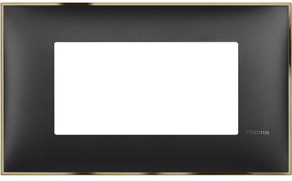 Рамка 4 мод. цвят Черен със злато (Black gold) Classia Bticino /блистер/