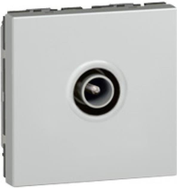 Розетка TV тип коаксиал 1dB 2 мод. цвят алуминий Mosaic Legrand