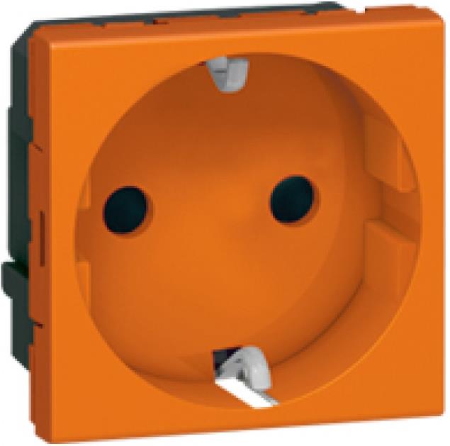 Контакт ШУКО 16A антибактериал 2 мод. цвят ОРАНЖЕВ Mosaic Legrand