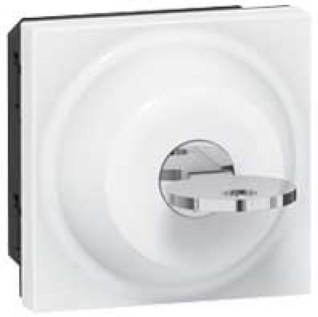 Двупозиционен ключ 1/0 6A със секретен ключ RONIS 2 мод. цвят бял Mosaic Legrand