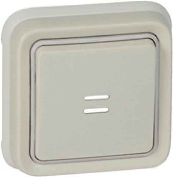 Бутон с индикация за вграждане IP55 моноблок с рамка цвят Бял Plexo Legrand /до изчерпване/