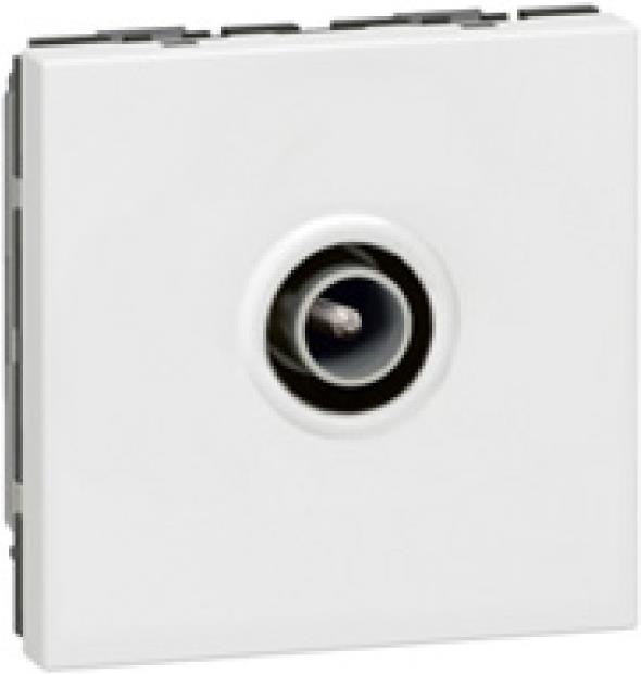 Розетка TV тип коаксиал 1dB 2 мод. цвят бял Mosaic Legrand