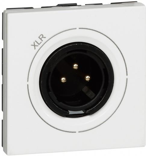 Розетка за тонколони XLR 3 пина Male цвят бял Mosaic Legrand