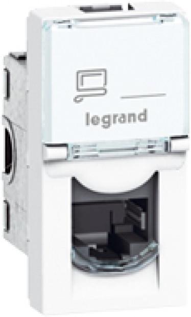 Розетка RJ45 STP cat.6 1 мод. цвят бял Mosaic Legrand