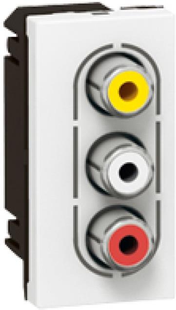 Розетка RCA за видео сигнал 1 мод. цвят бял Mosaic Legrand