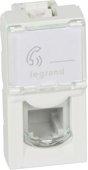 Розетка RJ11 1 мод. цвят бял Mosaic Legrand