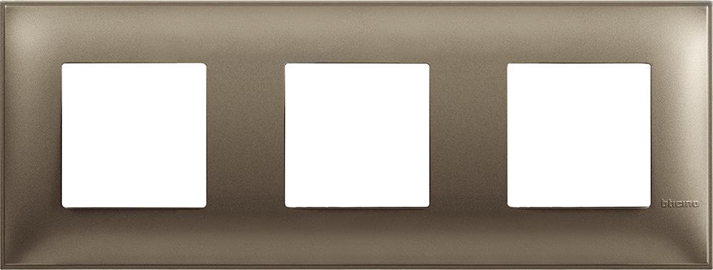 Рамка 2+2+2 мод. цвят Титан (Titanium metal) Classia Bticino /блистер/