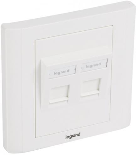 Розетка 2x RJ45 празна Linkeo Legrand
