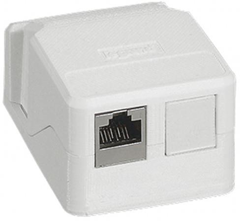 Розетка 2x RJ45 открит монтаж празна Linkeo Legrand