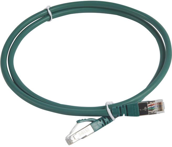Корда Cat.6A S/FTP LSZH зелена – 1m LCS3 Legrand