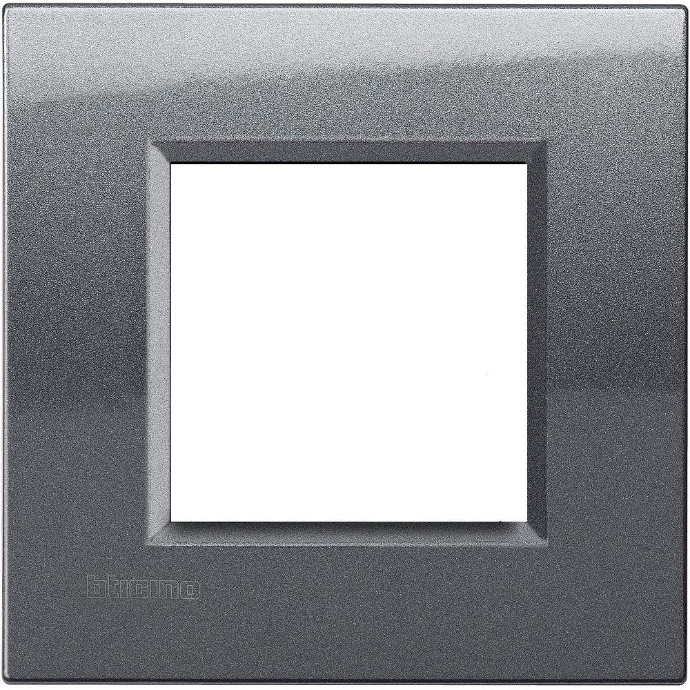 Рамка 2 мод. метална правоъгълна Steel LL Bticino