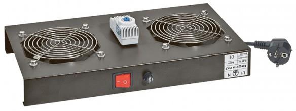 Вентилаторен блок 2х с термостат за стенен шкаф Legrand