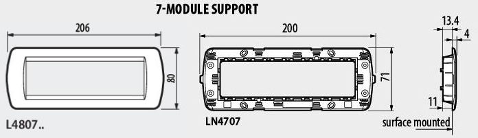 Рамка 7 мод. DARK STEEL LL International Bticino