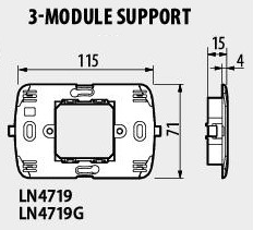 Носеща рамка с крачета 2 мод. за монтаж върху конзола 3 мод. LL Bticino