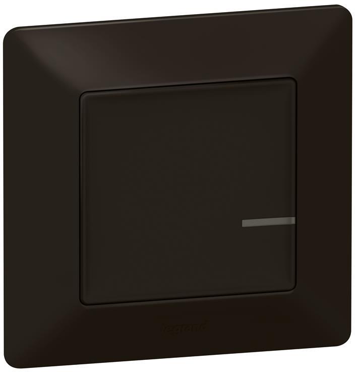 Ключ БЕЗжичен Smart Valena Life Черен с рамка Legrand с Netatmo