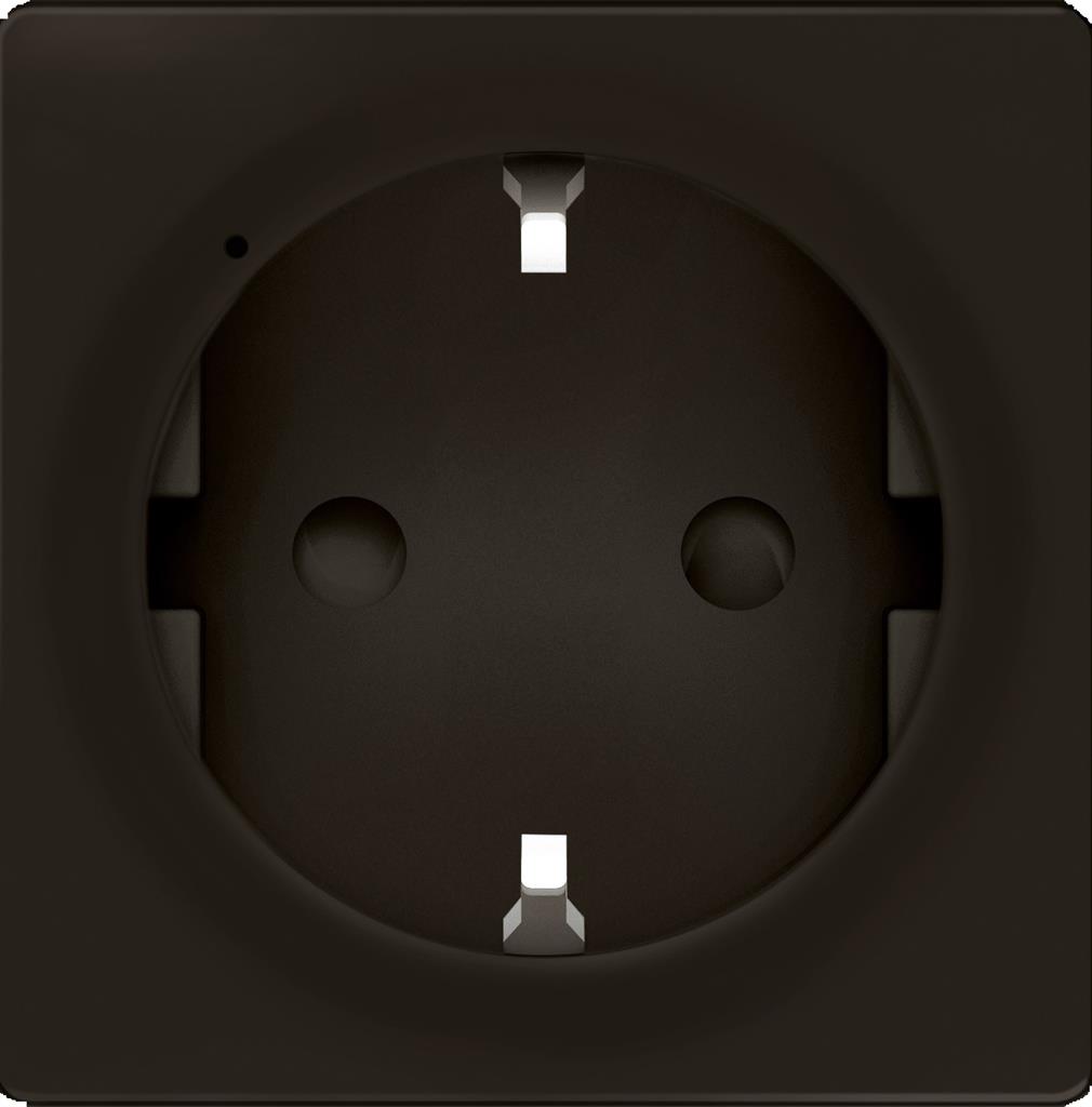 Лицев панел за контакт шуко с детска защита цвят Черен Valena Life Legrand