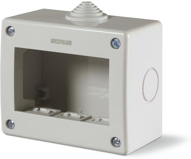 Конзола за открит монтаж IP40 3 мод. Unibox цвят СИВ Scame