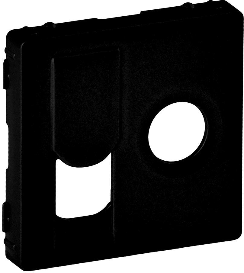 Лицев панел за TV+RJ45 розетка цвят Черен Valena Life Legrand