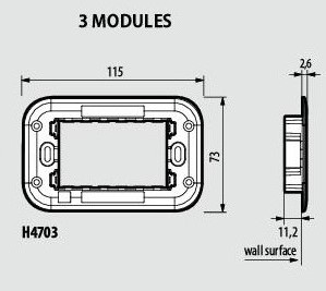 Носеща рамка 3 мод. Axolute Bticino