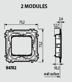 Носеща рамка 2 мод. Axolute Bticino