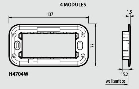 Носеща рамка 4 мод. AIR Axolute Bticino