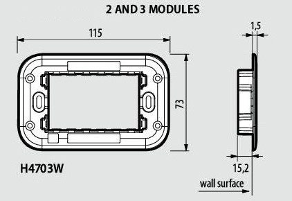 Носеща рамка 2 и 3 мод. AIR Axolute Bticino