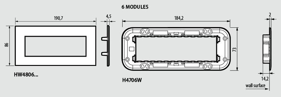 Рамка 6 мод. Antracite AIR Axolute Bticino