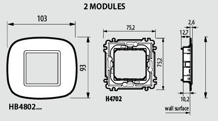 Рамка 2 мод. овална Liquid white Axolute Bticino /до изчерпване/