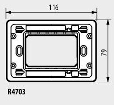 Носеща рамка за монтаж с винт 3 мод. /блистер/ Classia Bticino