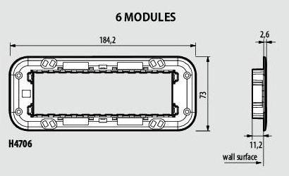 Носеща рамка 6 мод. Axolute Bticino