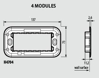 Носеща рамка 4 мод. Axolute Bticino