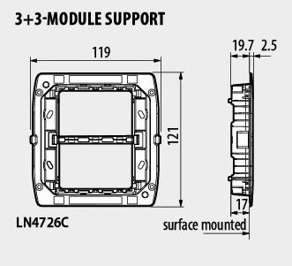 Носеща рамка 3+3 мод. AIR LL Bticino